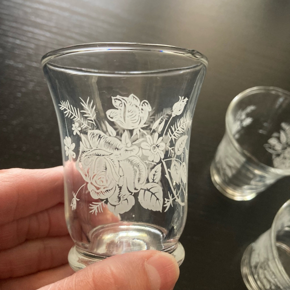 Vintage Mid 20th Century 4 Shot Glass One Size Clear - Picture 8 of 11